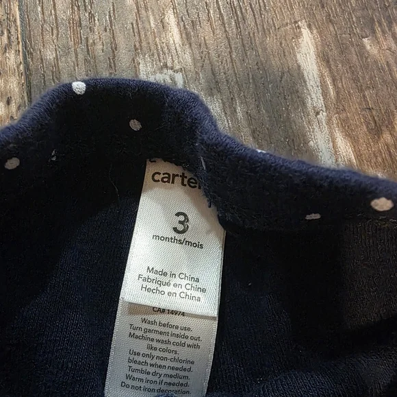 Navy Polka Dot Baby Leggings with Pink Smiley Feet - Picture 5 of 7